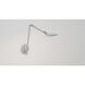 Splitty Reach Wall Mount Desk Lamp Wall Light in Silver, Hardwire
